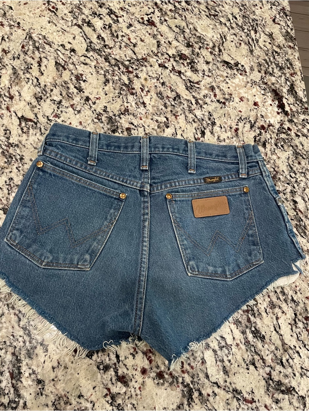 Wrangler Denim Cutoff Shorts in Classic Blue